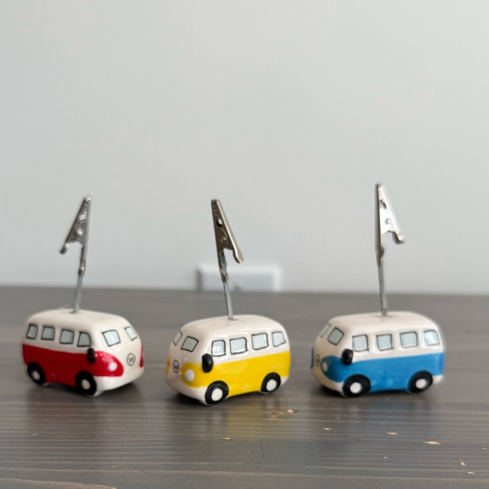 3 x ceramic VW van clips